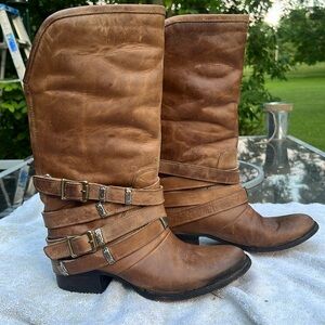 Freebird by Steven Drove brown rustic cowboy boots women size 7